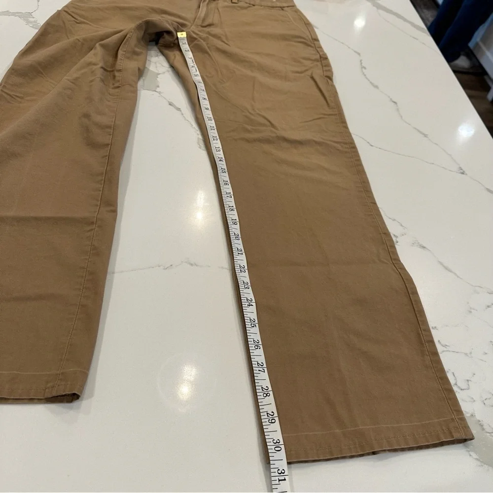 J. Crew Straight Leg Flat Front Khaki Chino Pants Casual Men’s 33 x 32